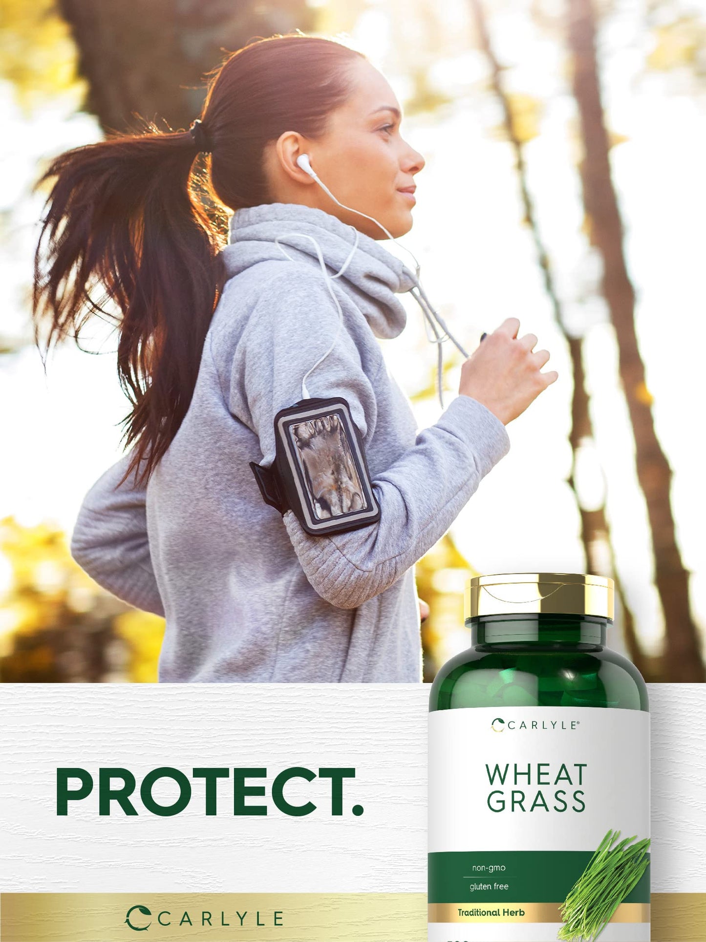 Carlyle Wheat Grass Supplement | 500 Vegetarian Caplets | Non-GMO, Gluten Free Superfood