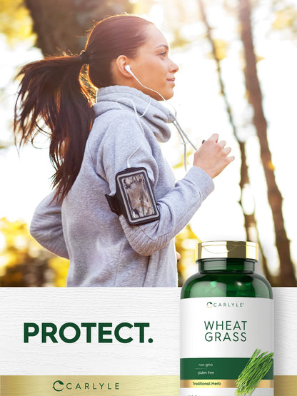 Carlyle Wheat Grass Supplement | 500 Vegetarian Caplets | Non-GMO, Gluten Free Superfood