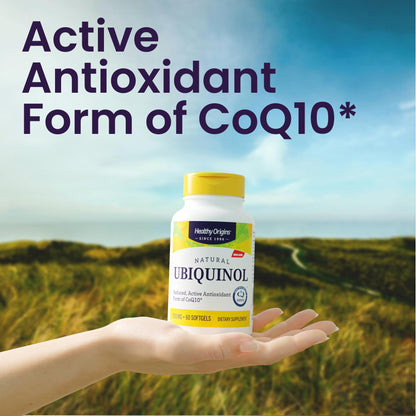 Healthy Origins Ubiquinol 200 mg | CoQ10 for Heart Health & Antioxidant Support | 30 Softgels
