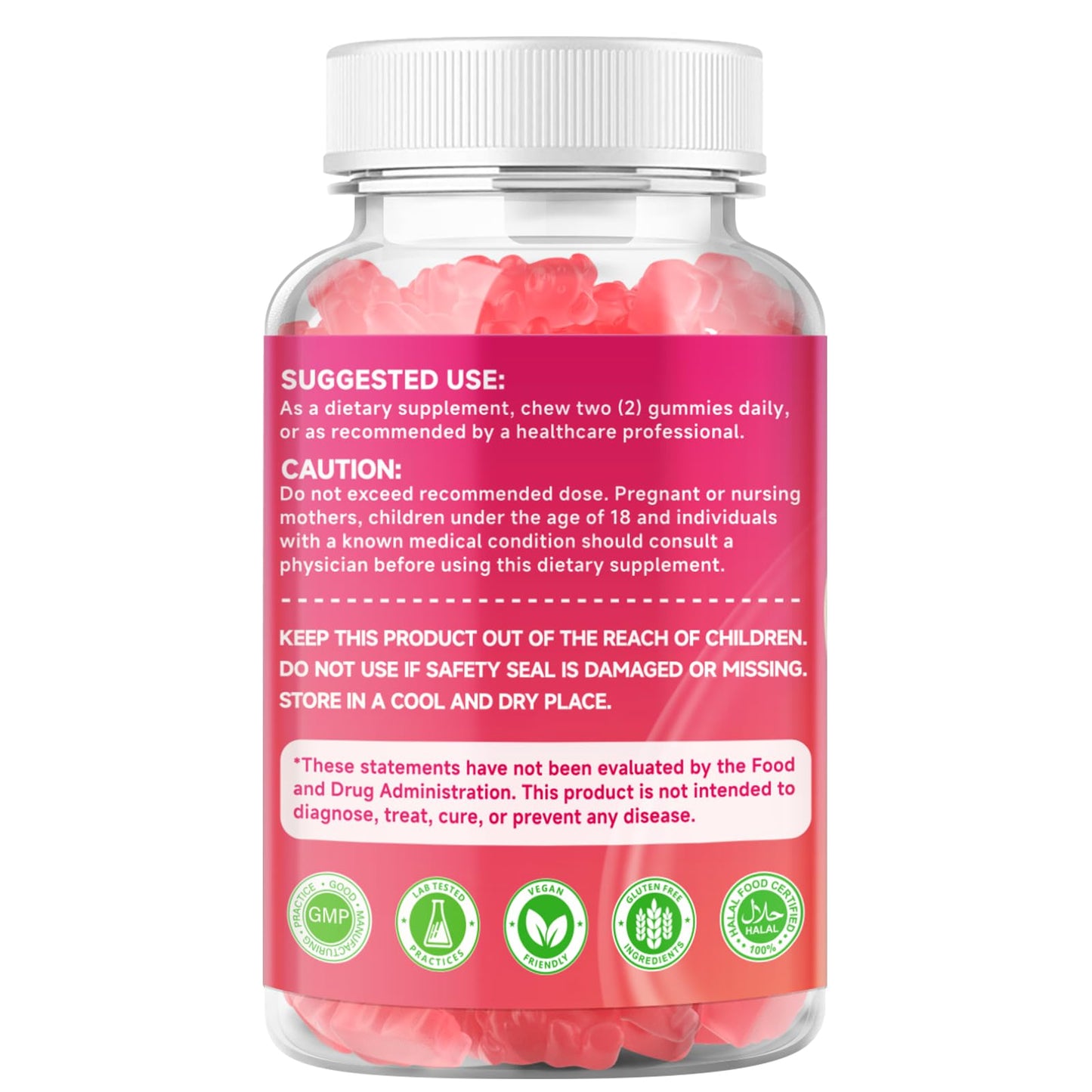 2-Pack Myo-Inositol and D-Chiro Inositol Gummies – 40:1 Ratio, Raspberry Flavor, 120 Count