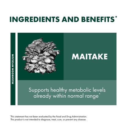 Host Defense Maitake Capsules – Immune & Cellular Health (60 Capsules, 30 Servings)
