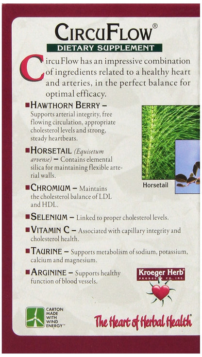 Circu Flow Hawthorn Heart Support – 270 Capsules, Made in USA, Non-GMO