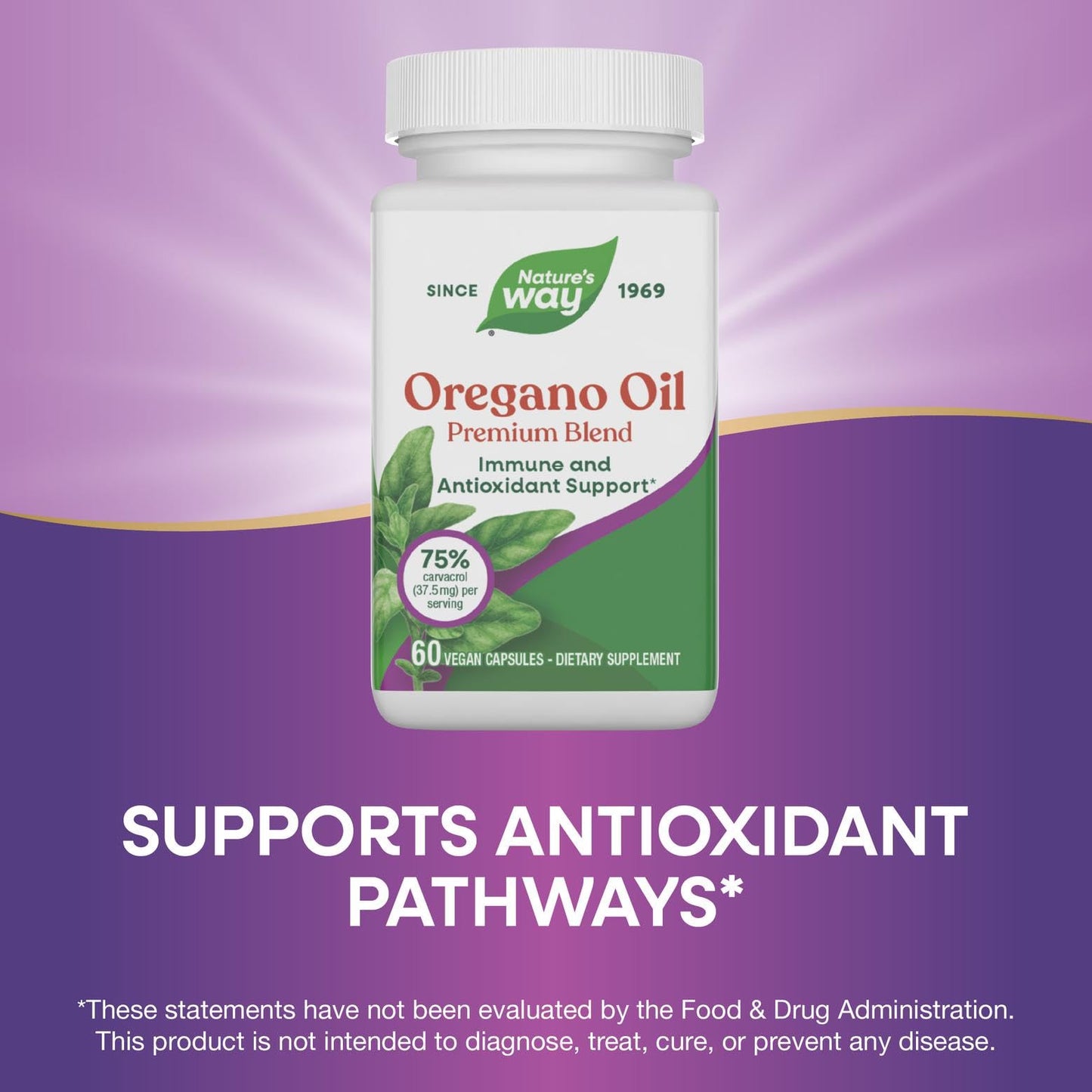 Nature's Way Oregano Oil – Immune & Antioxidant Support, 75-85% Carvacrol, Gluten Free