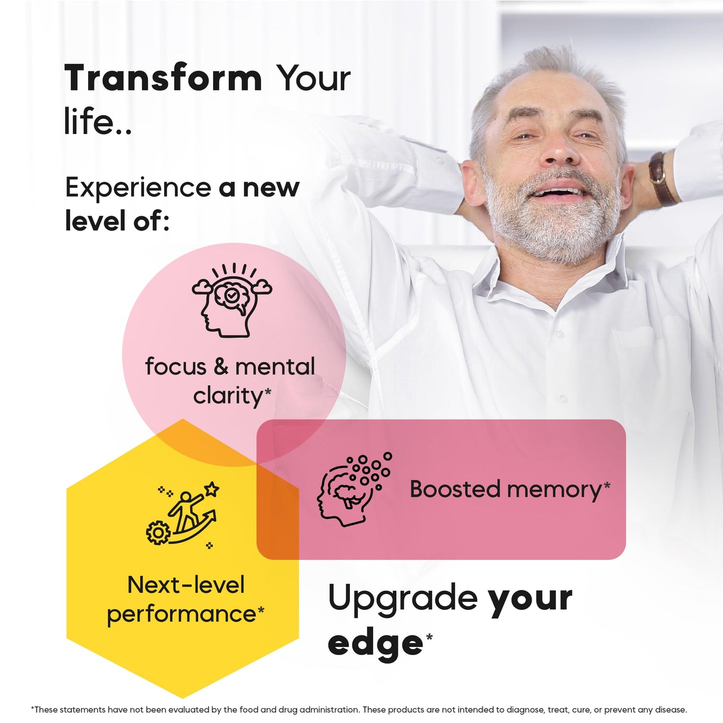 Memory & Focus Nootropic – Brain Matrix with Ginkgo Biloba & Huperzine A | Vegan, Caffeine-Free
