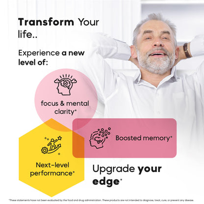 Memory & Focus Nootropic – Brain Matrix with Ginkgo Biloba & Huperzine A | Vegan, Caffeine-Free