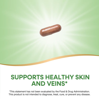 Nature's Way Grape Seed Standardized Extract – Supports Healthy Skin and Veins, Antioxidant Support, Non-GMO, Vegan, 30 Capsules