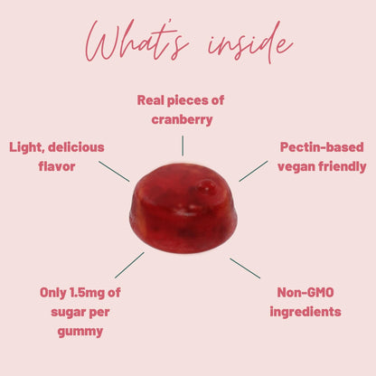 Mother Nutrient Cranberry Gummies – Urinary Tract Health, Women & Kids, 1000mg