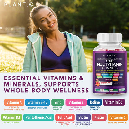 Complete Multivitamin Gummies for Adults - Energy & Immunity - Gluten Free Veggie (90-count)