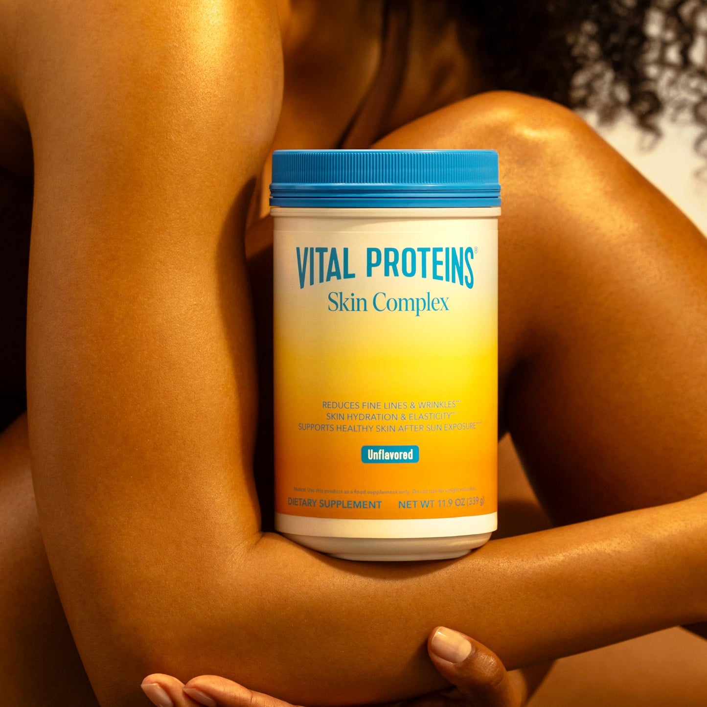 Vital Proteins Skin Complex Collagen – 20g Peptides, Vitamin C & Hyaluronic Acid, Unflavored 11.9oz