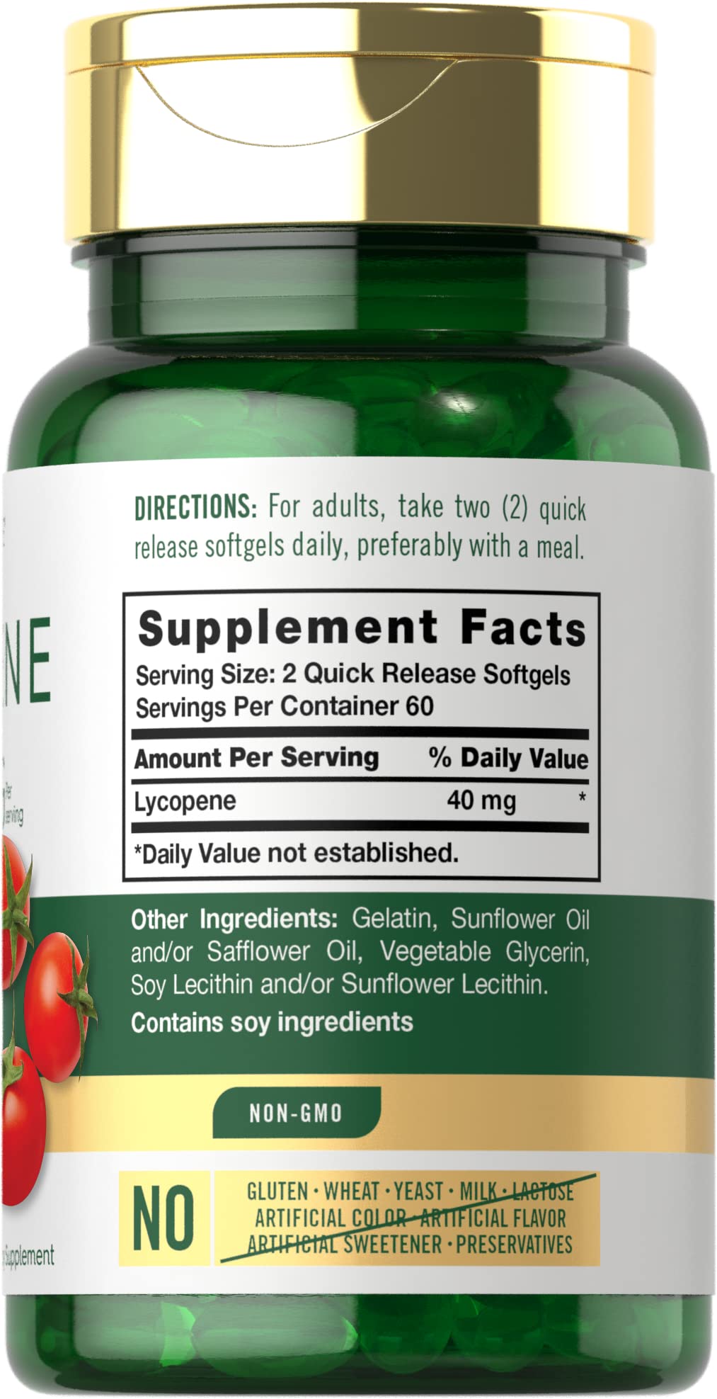 Carlyle Lycopene 40mg | 120 Softgels - Non-GMO & Gluten Free | Naturally Occurring Carotenoid