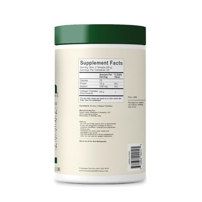 Great Lakes Wellness Collagen Peptides Powder – Skin, Hair, Nails & Digestion | Unflavored | 22 Servings