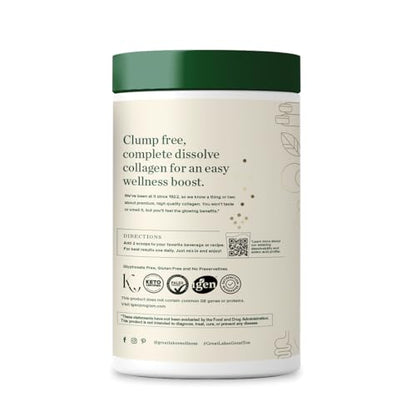Great Lakes Wellness Collagen Peptides Powder – Skin, Hair, Nails & Digestion | Unflavored | 22 Servings