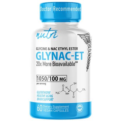 GlyNAC-ET NAC Ethyl Ester Supplement | 60 Capsules | 20x More Bioavailable GlyNAC