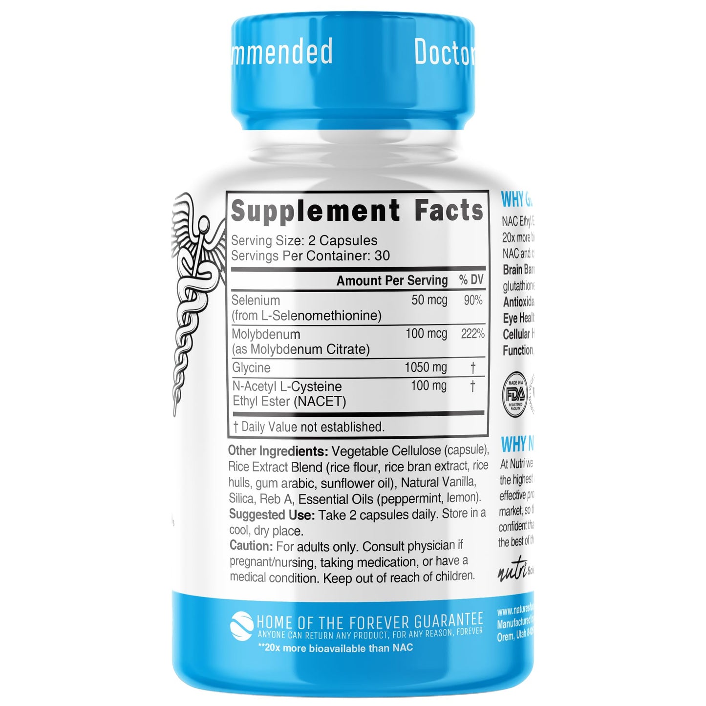 GlyNAC-ET NAC Ethyl Ester Supplement | 60 Capsules | 20x More Bioavailable GlyNAC