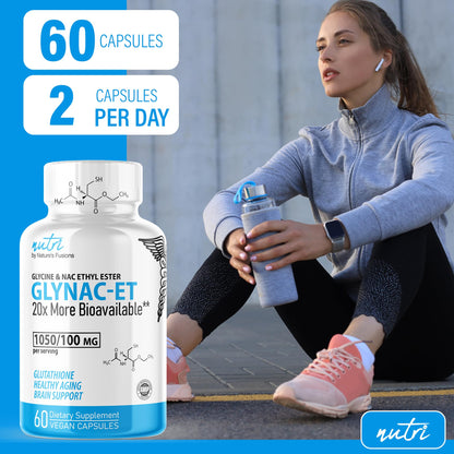 GlyNAC-ET NAC Ethyl Ester Supplement | 60 Capsules | 20x More Bioavailable GlyNAC