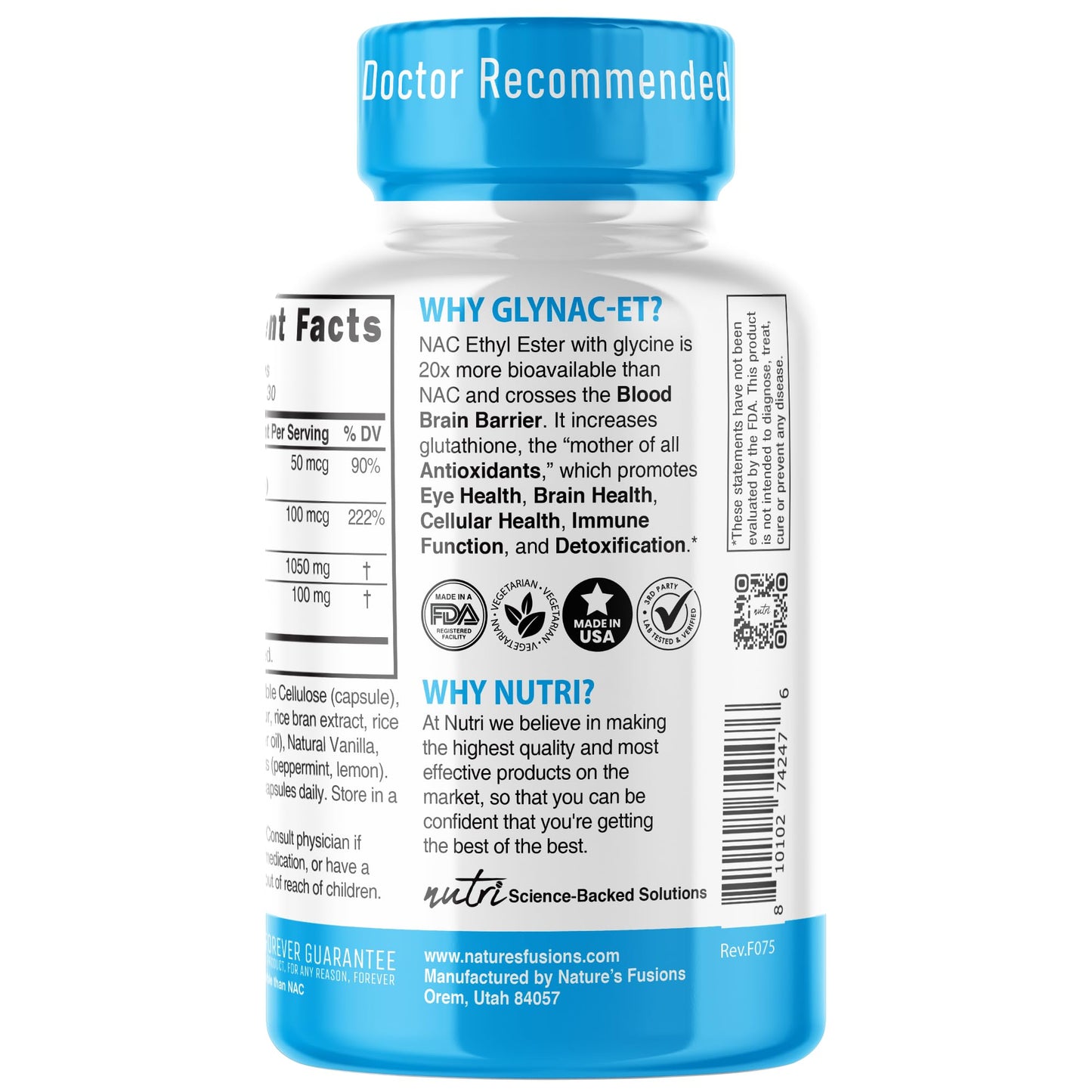 GlyNAC-ET NAC Ethyl Ester Supplement | 60 Capsules | 20x More Bioavailable GlyNAC