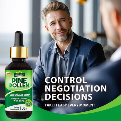 Pine Pollen Tincture Drops - Immune & Energy Support | Sugar-Free Vegan 60mL | Love Life Supplements