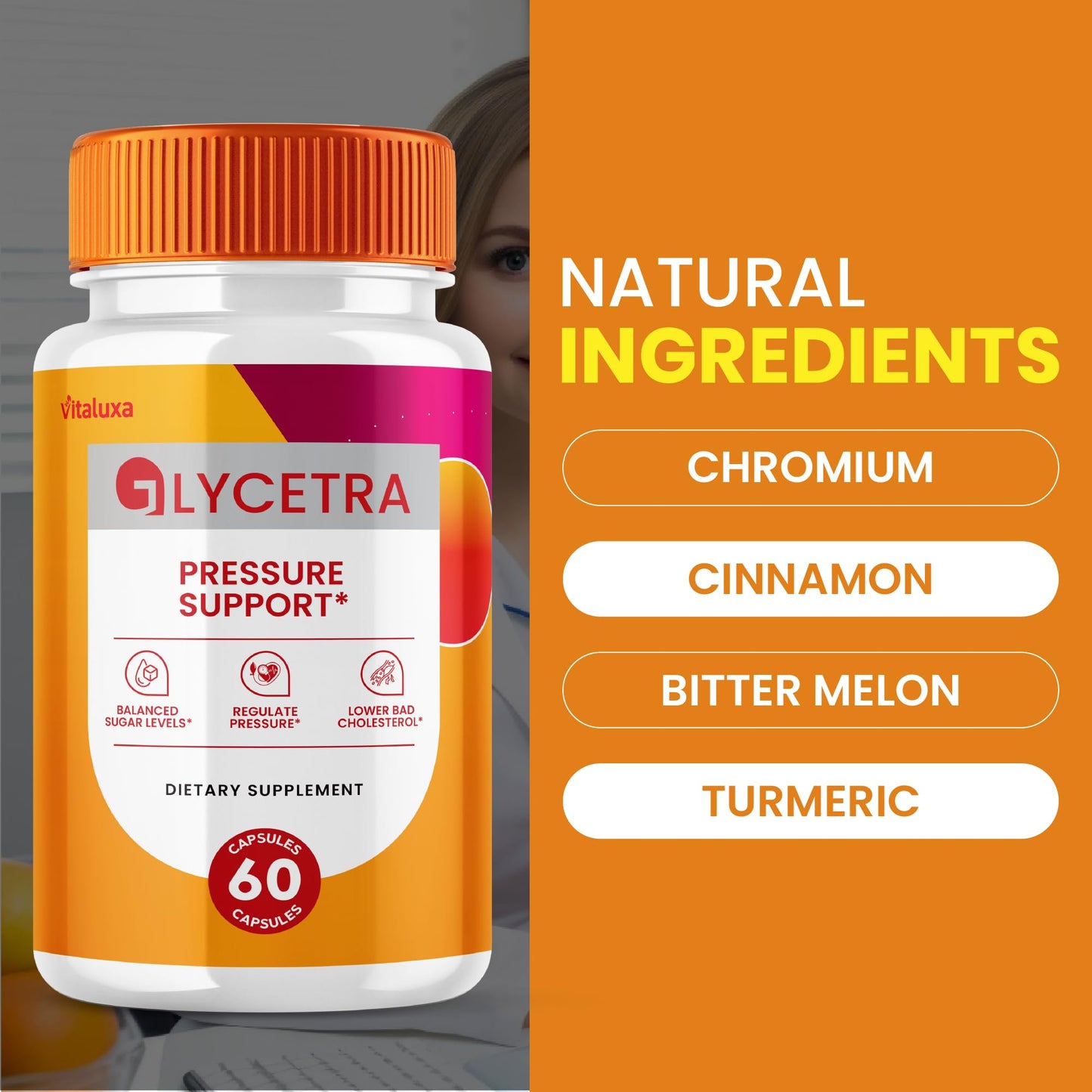 (3 Pack) Glycetra Capsules - Glycetra Blood Support | Advanced Formula, All Natural, 180 Ct