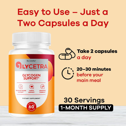 Glycetra Capsules - Official Glycetra Advanced Glycogen Support Formula | Maximum Strength Vitamin Supplement