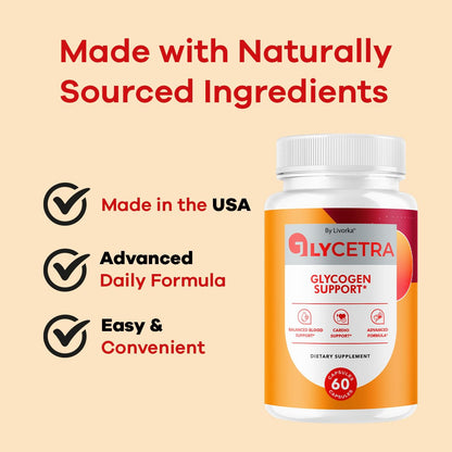 Glycetra Capsules - Official Glycetra Advanced Glycogen Support Formula | Maximum Strength Vitamin Supplement