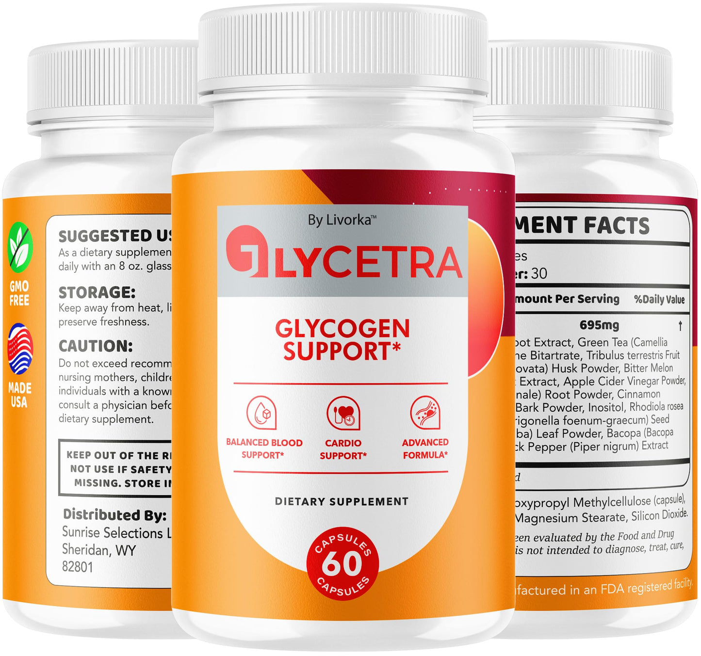 (2 Pack) Glycetra Capsules | Official Glycetra Advanced Glycogen Support - 120 Capsules