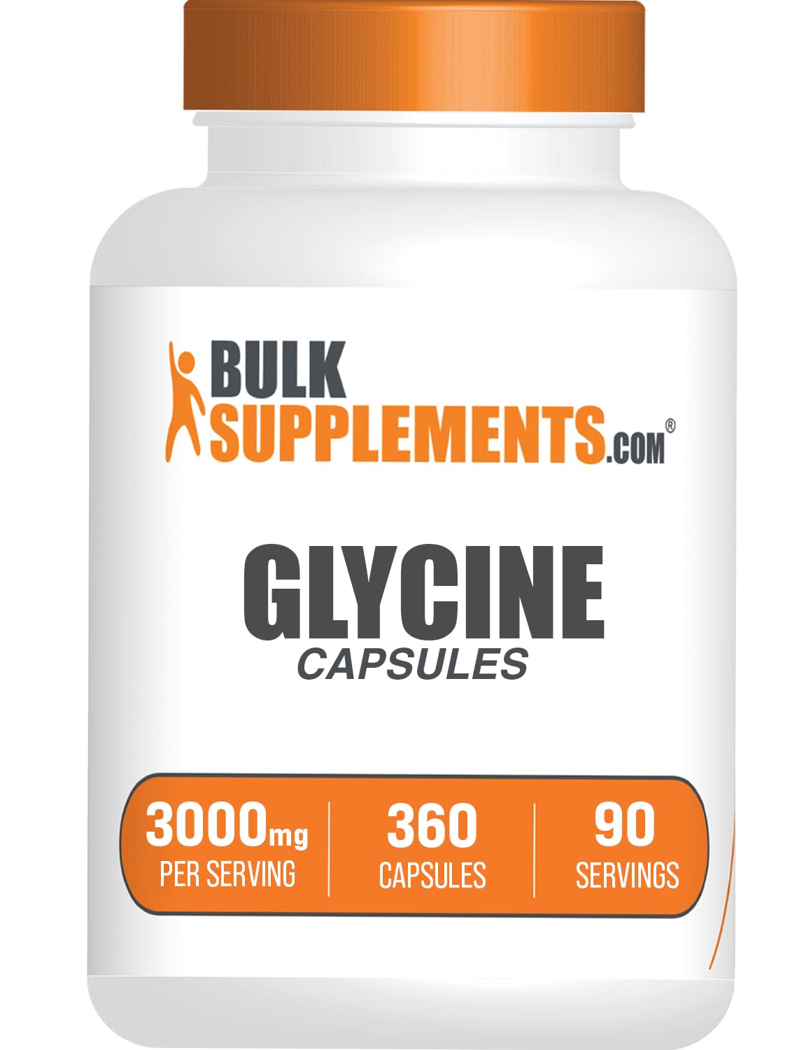BulkSupplements Glycine Capsules - Gluten Free Amino Acid, 360 Count
