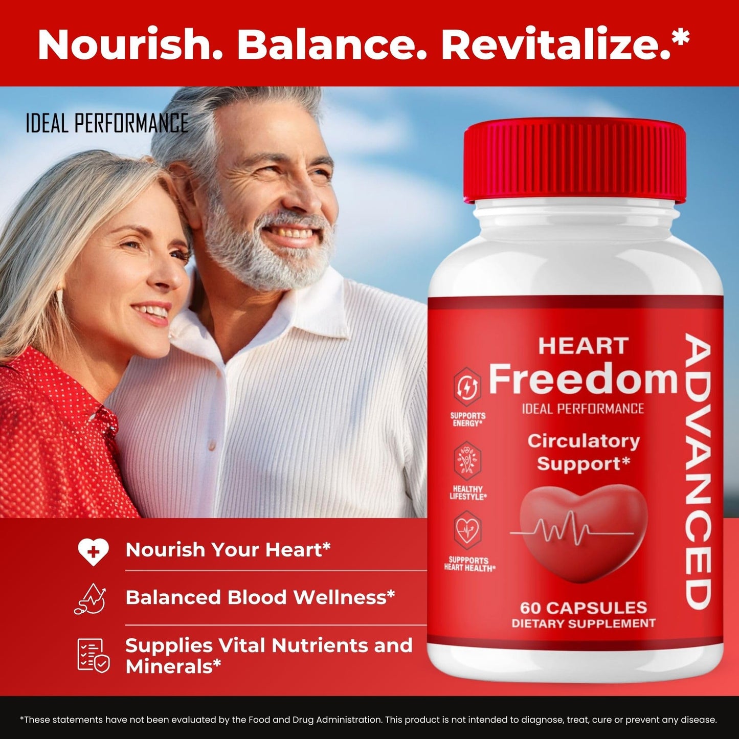 Heart Freedom Capsules – Official HeartFreedom Pills for Energy & Circulation (2 Pack)