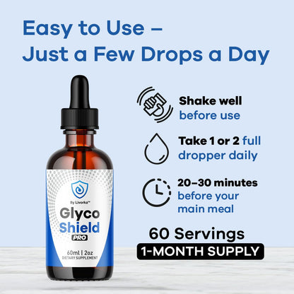 (2 Pack) Glyco Shield Drops – GlycoShield Pro Blood Formula Drops – 2 Bottles (2 Months)