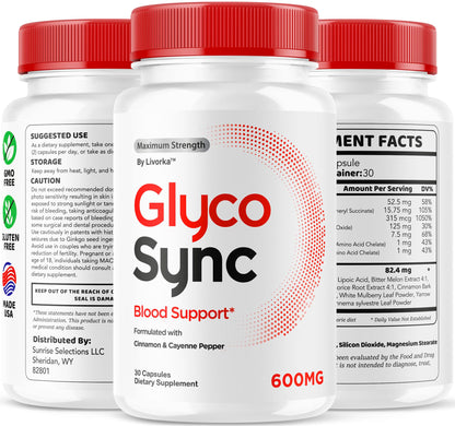 (3 Pack) Glyco Sync Capsules – All-Natural Balance Support, 90 Capsules