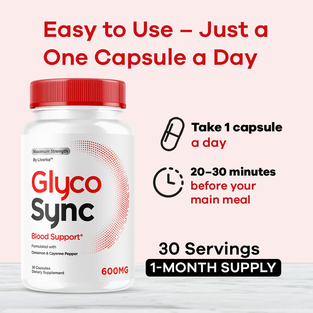 (3 Pack) Glyco Sync Capsules – All-Natural Balance Support, 90 Capsules