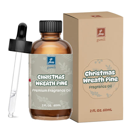 GM Gumili Christmas Wreath Pine Fragrance Oil 2 oz - Cozy Pine Scent for Diffusers, Candles & Soaps