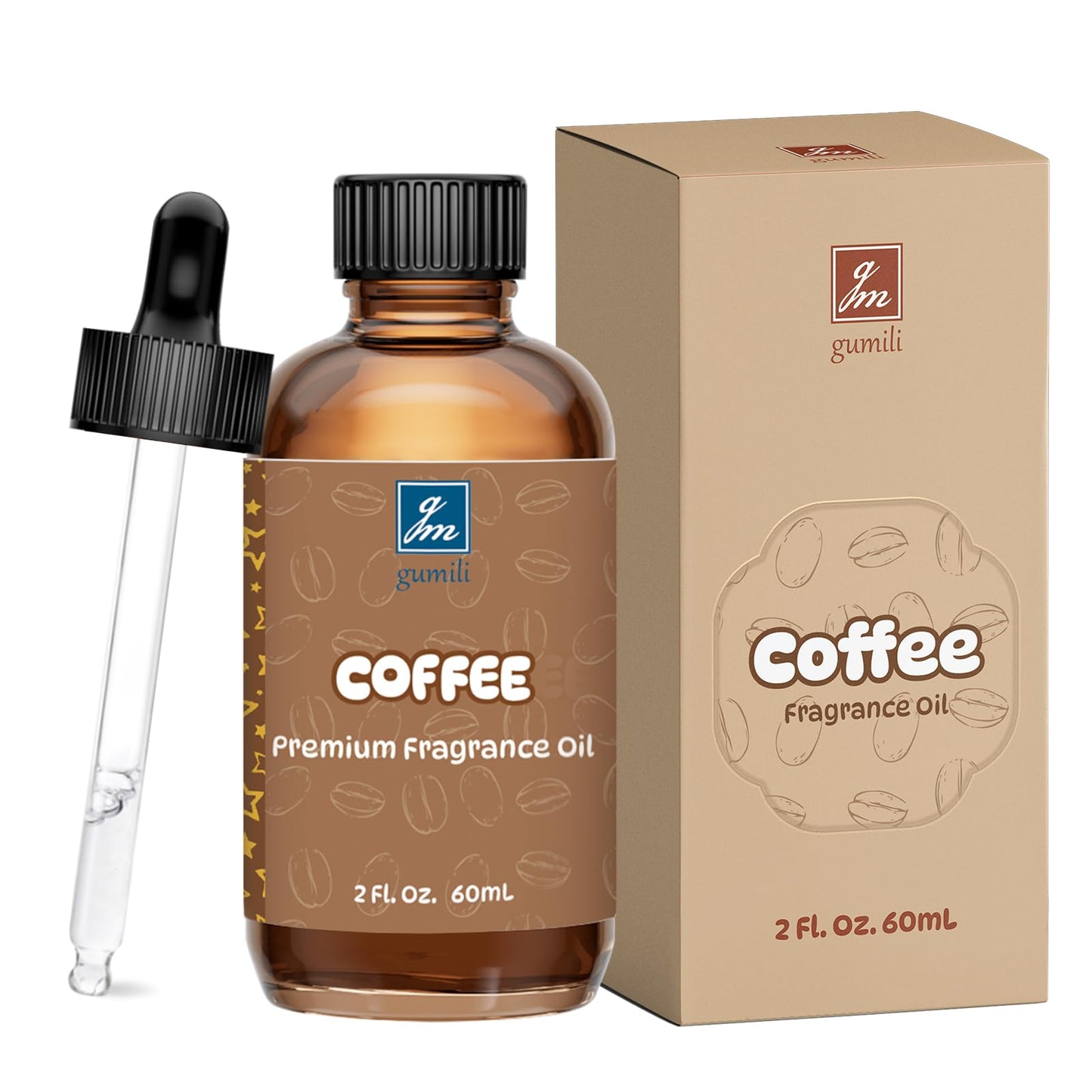 GM Gumili Coffee Fragrance Oil 2 Oz – Roasted Coffee Bean Scent for Diffusers, Candles, Soaps & DIY