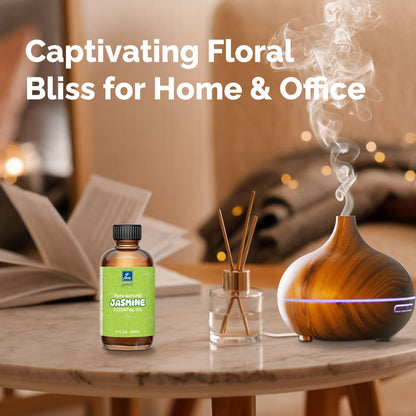 GM Gumili Jasmine Essential Oil 2 Oz - 100% Pure Jasmine Oil for Diffuser & Skin