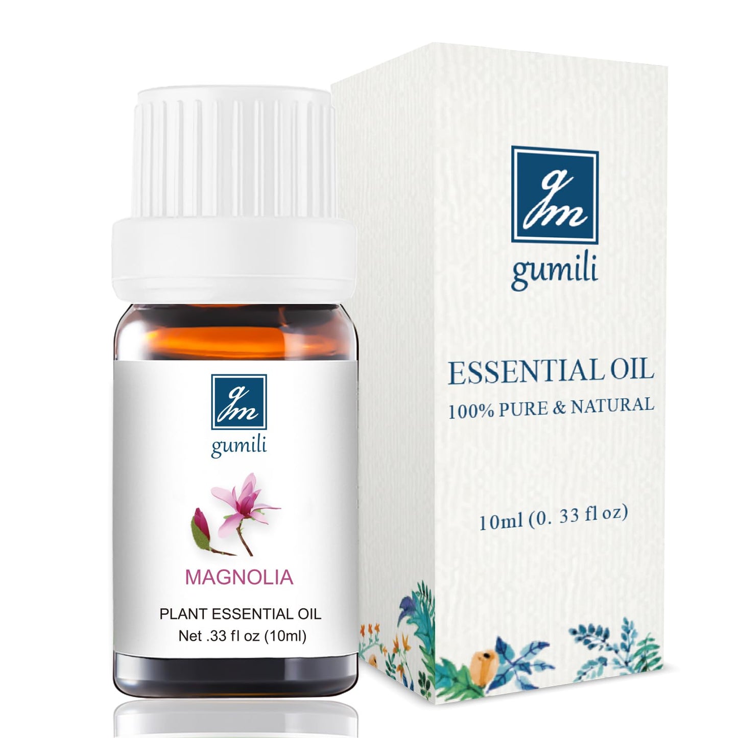 GM Gumili Magnolia Essential Oil - Pure Magnolia Fragrance Oil for Aromatherapy & DIY (10mL Undiluted)