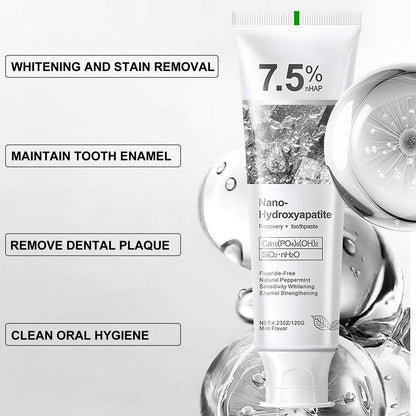 GMaxit 7.5% Hydroxyapatite Toothpaste – Enamel Protection, Gentle for Sensitive Teeth, Fresh Mint, 4.23 oz