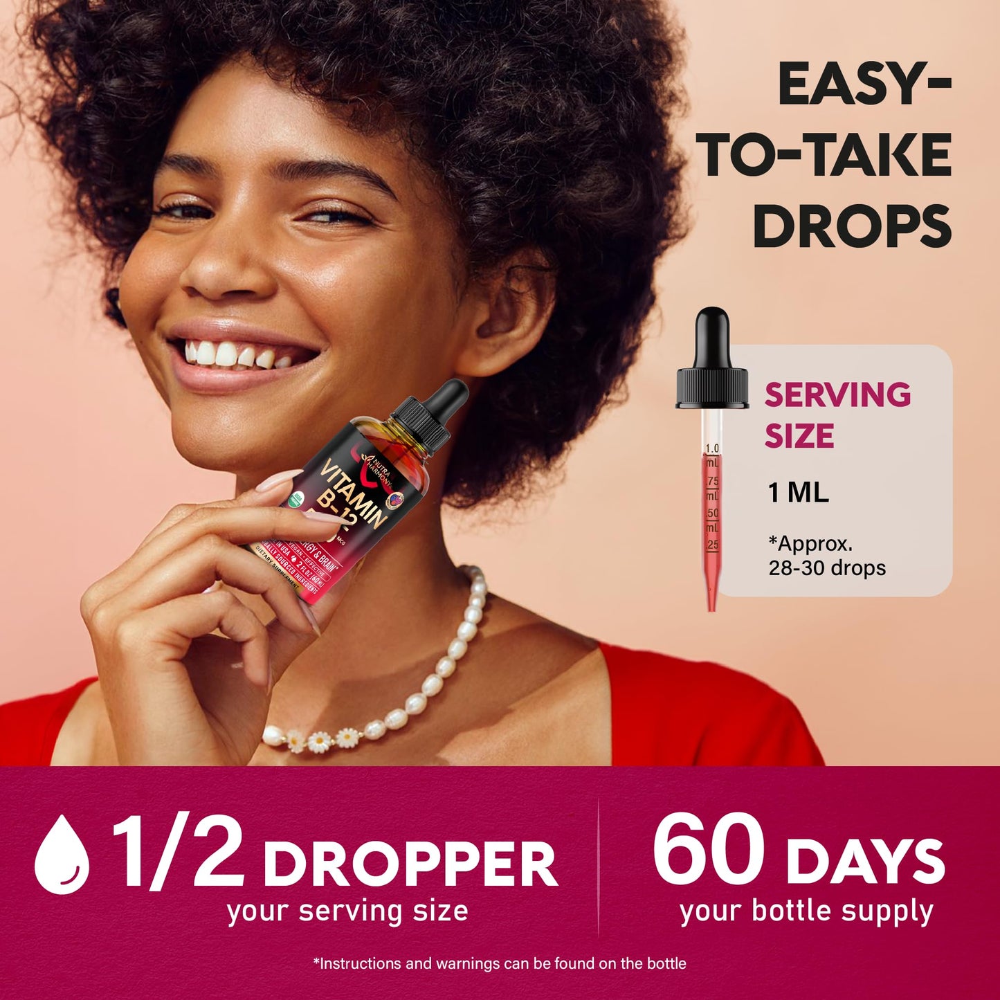 USDA Organic Vitamin B12 Sublingual Drops 5000 mcg – Vegan Methylcobalamin