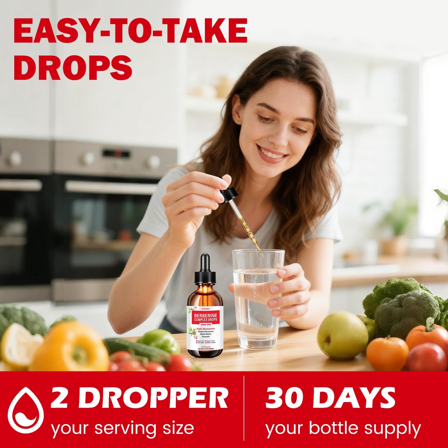 Liposomal Berberine HCL Liquid Drops 1500mg – Cinnamon & Herbal Digestive & Immune Support
