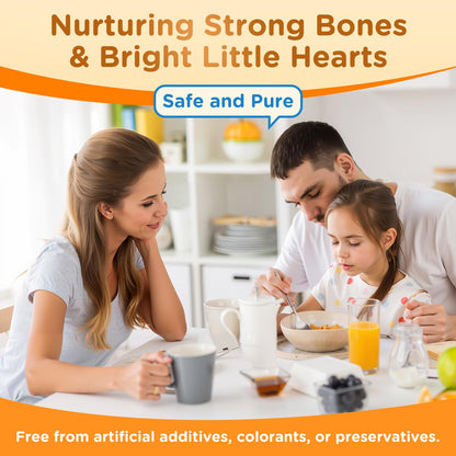 Vitamin D3 K2 Drops for Kids – Vegan Non-GMO Orange 2oz | Supports Calcium Absorption, Bones, Brain & Immunity