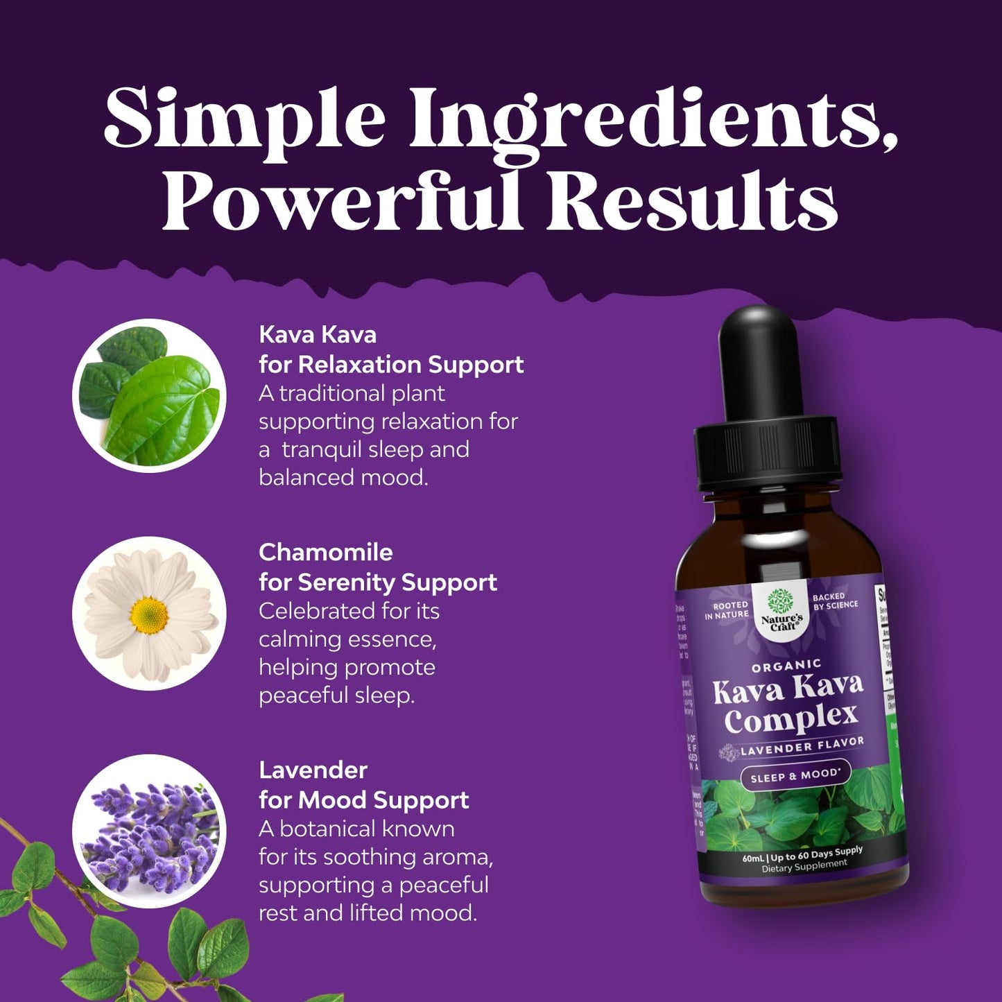 Natures Craft Liquid Kava Kava Drops - Fast Acting Relaxing Tincture (60 ml)
