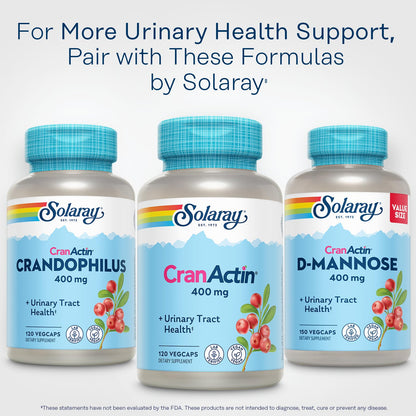SOLARAY CranActin Cranberry Extract 400 mg | Urinary Tract Health, 120 VegCaps