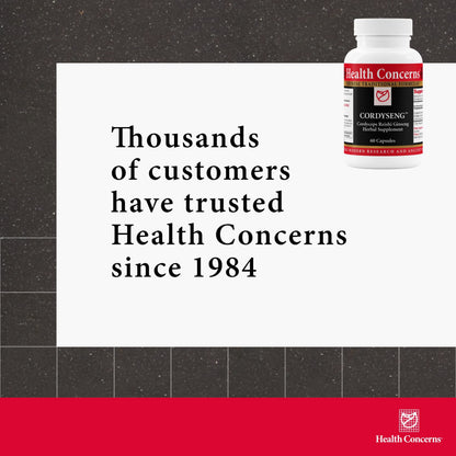 Health Concerns CordySeng – Immune Support with Cordyceps, Reishi, Ginseng, Astragalus (60 Capsules)