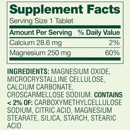Spring Valley Magnesium 250mg 250 Count | Bone & Muscle Health | Women's Magnesium