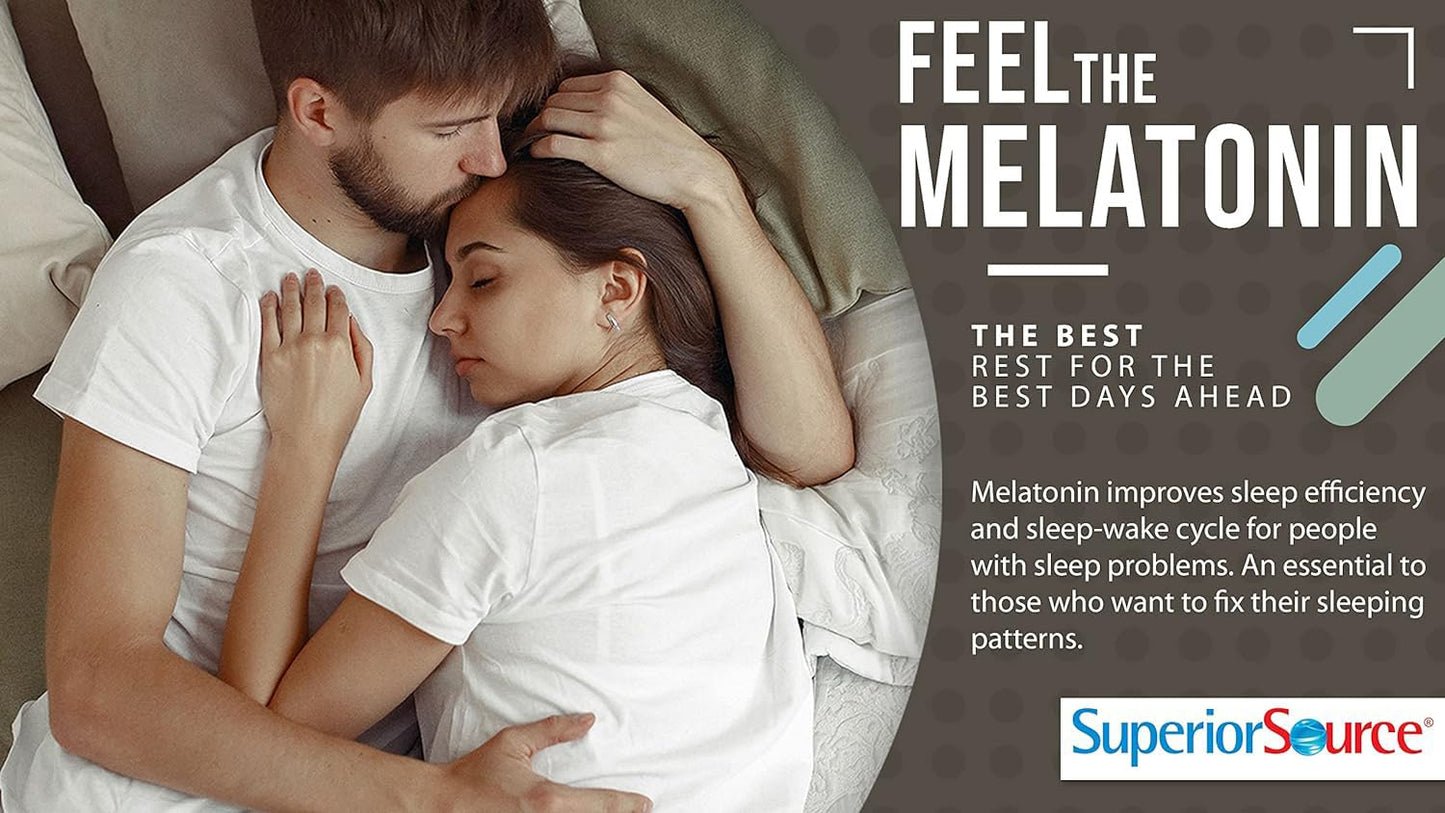 Superior Source Melatonin 3 mg for Adults - Sleep Support with Chamomile