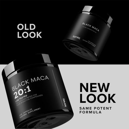Black Maca Root - Ultra High Potency 20:1 Extract | Single Origin, Wildcrafted & Lab-Tested - 120 Capsules