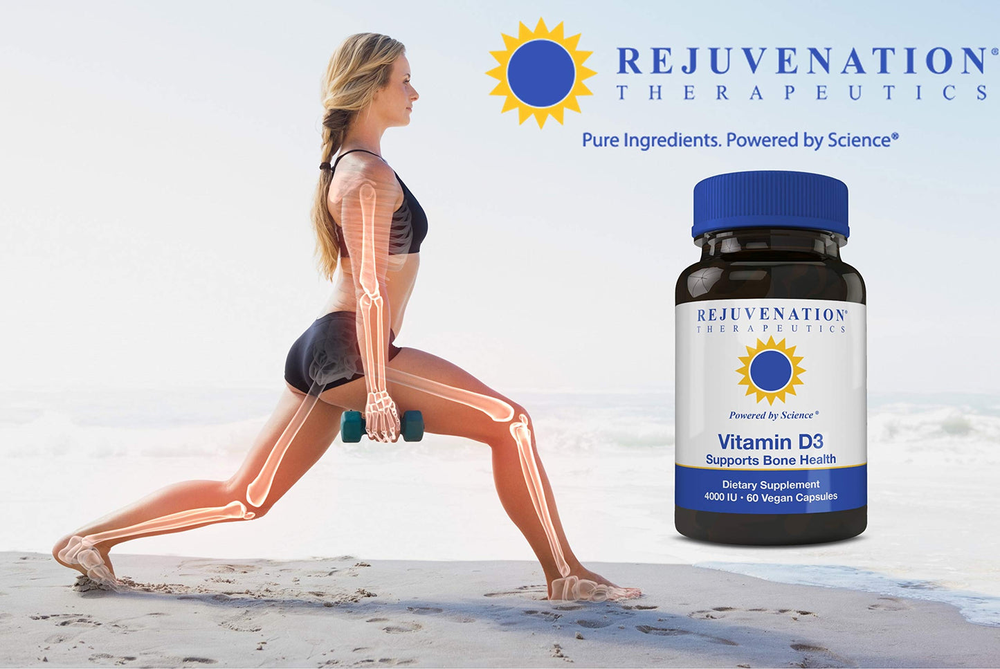 Rejuvenation Therapeutics Vitamin D3 4000IU - Supports Bone Health (60 Vegan Capsules)