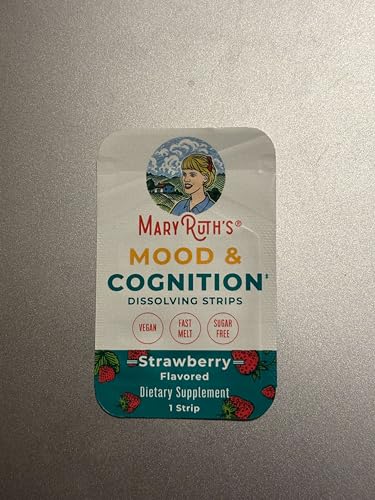 Mood & Cognition Dissolving Strips by MaryRuth's – B Vitamins, Saffron, Strawberry