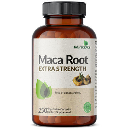 Futurebiotics Maca Root Extra Strength - Energy, Stamina & Reproductive Health | Non-GMO, 250 Vegetarian Capsules