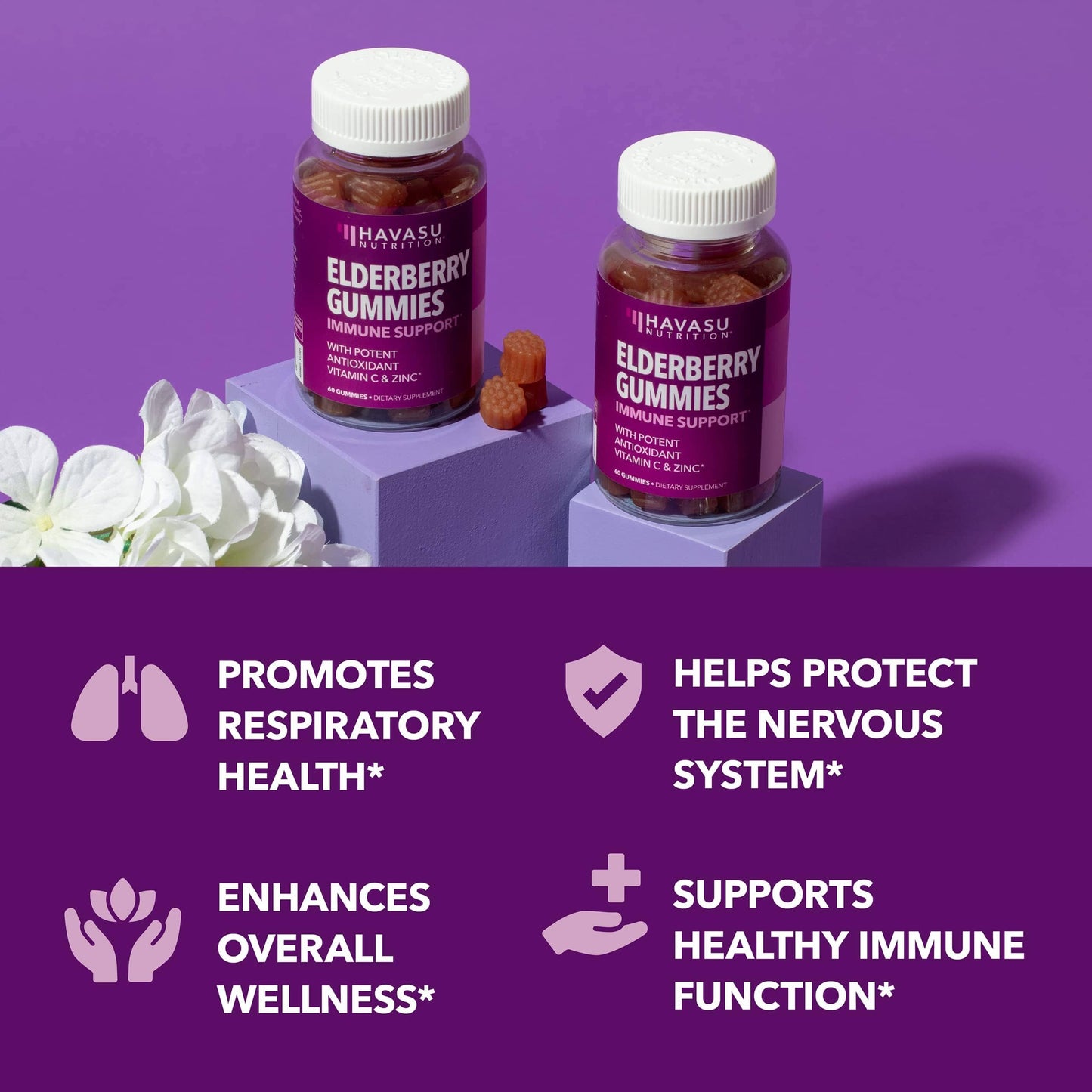 Sambucus Elderberry Gummies – Immune Support with Vitamin C & Zinc