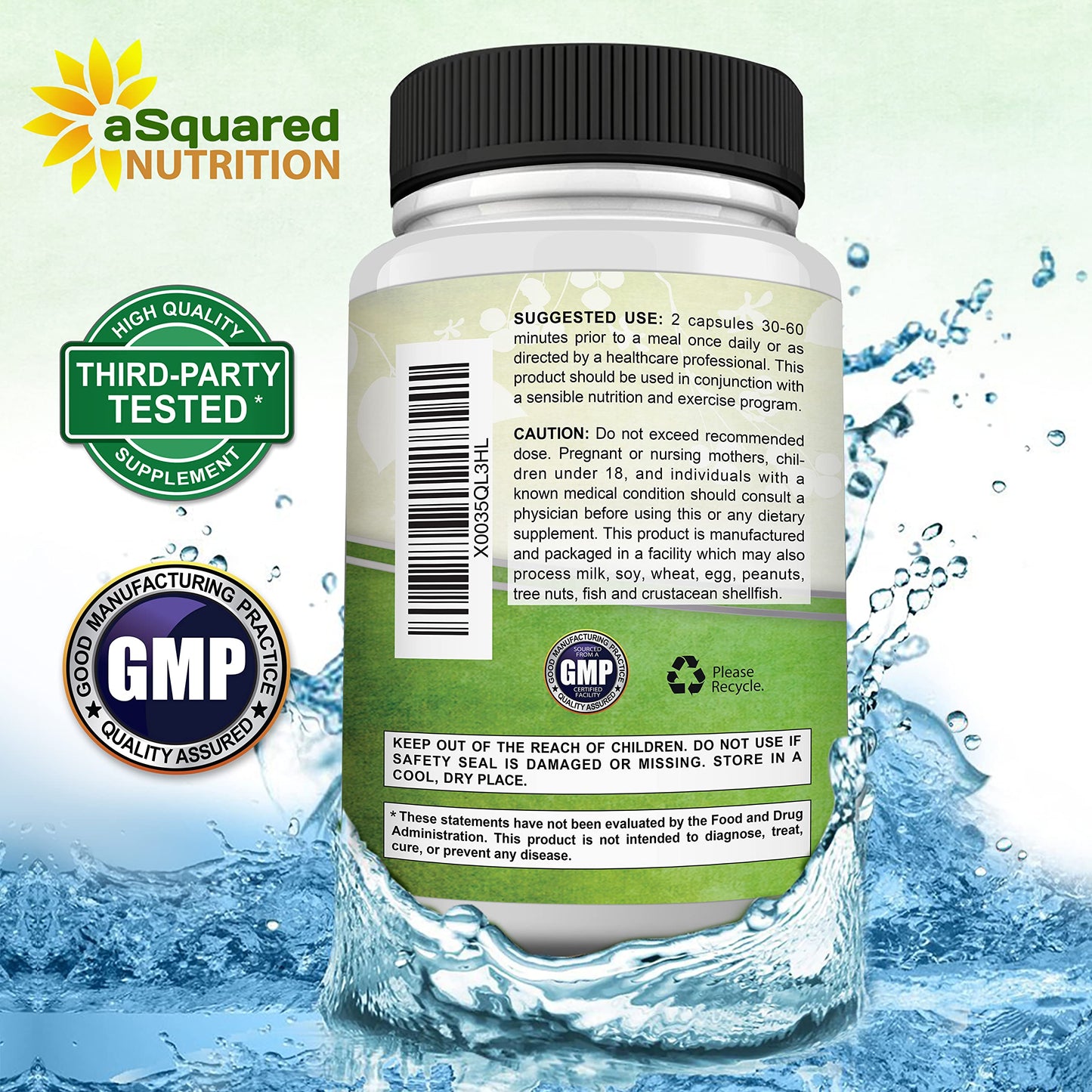 aSquared Garcinia Cambogia 1600mg – 180 Capsules | Ultra HCA