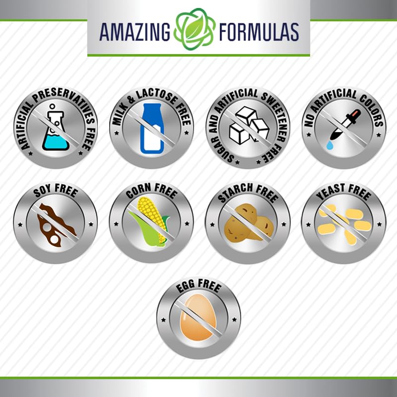 Amazing Formulas Hyaluronic Acid 200mg - 120 Capsules | Non-GMO, Gluten Free, Made in USA